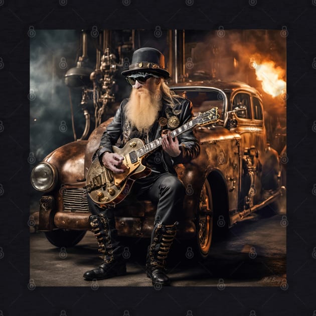 Billy Gibbons Steampunk by IconsPopArt